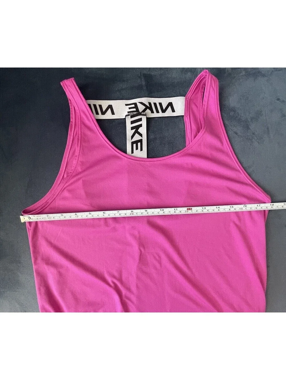 NIKE Tank Top Womens M Pink T Strap Racerback Logo Dri-Fit Athletic Running